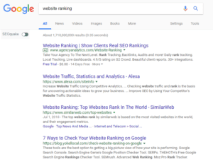 google search engine ranking results website ranking