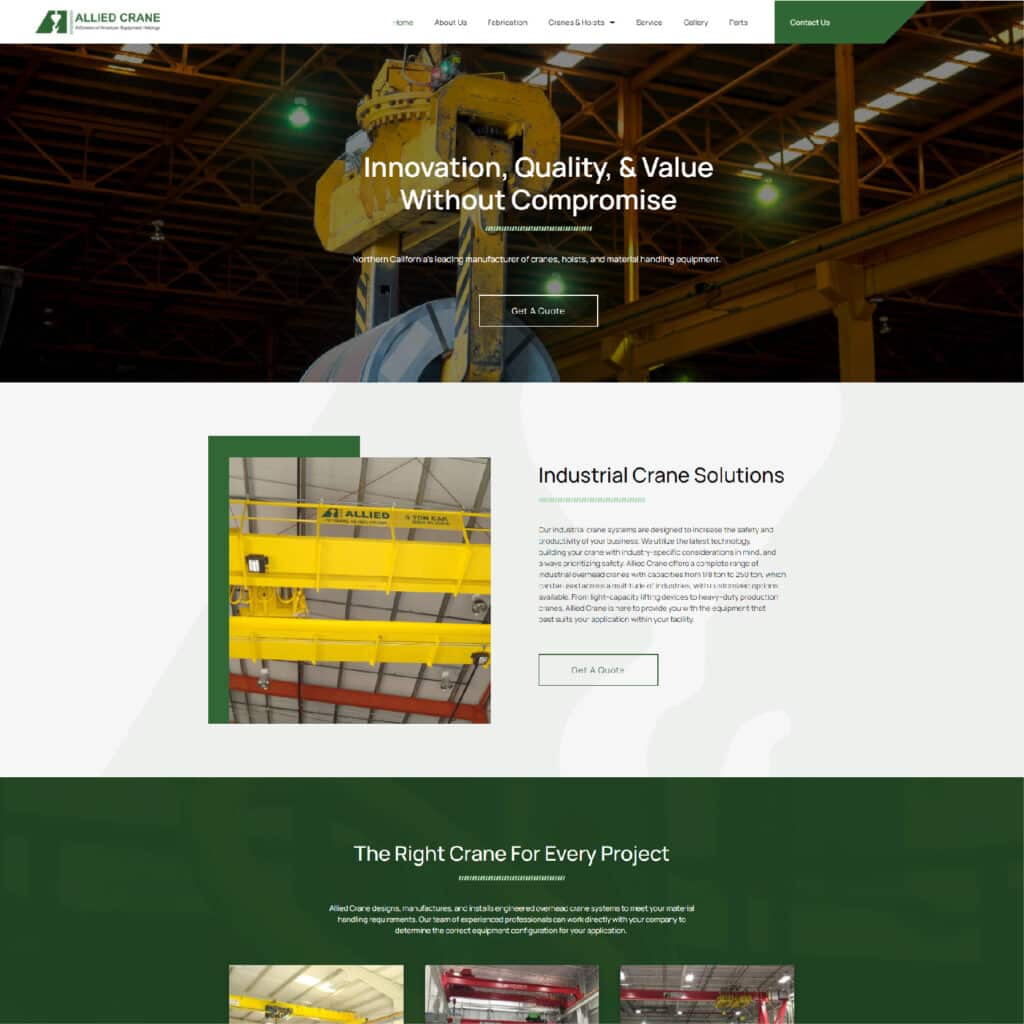 Allied Crane - Utah Digital Marketing Web Design